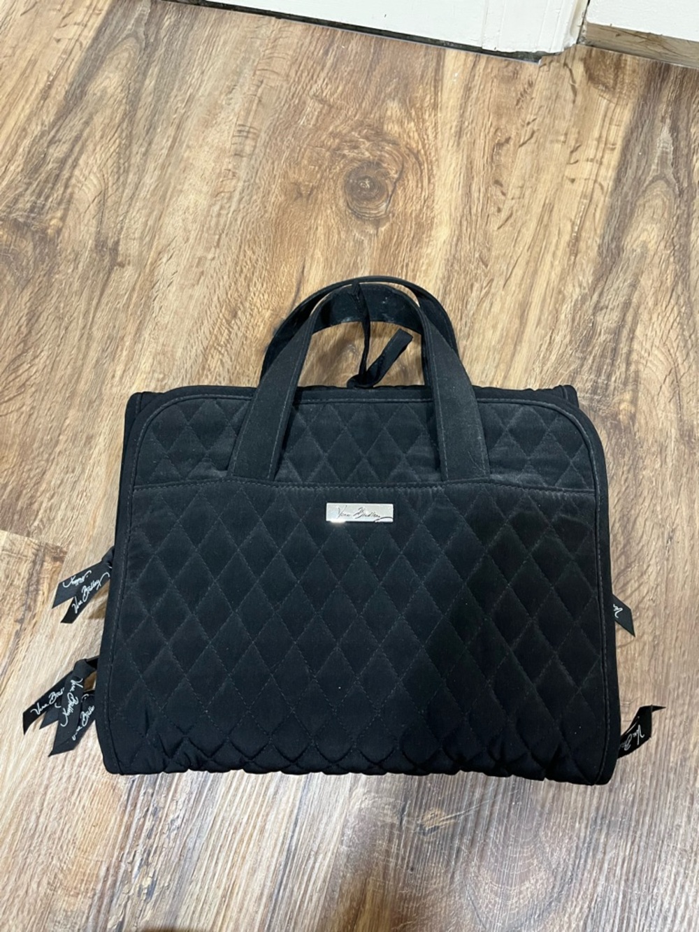 Vera Bradley Black Quilted Travel Tote